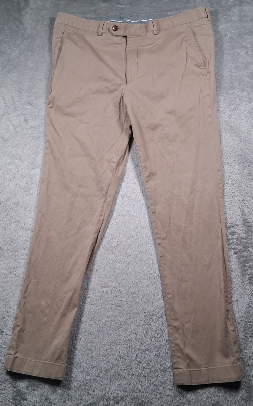 Peter Millar Pants Mens 38x30 Beige Perfect Poplin Chino Stretch Casual Golf